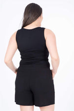 Angelino Elastic Waist Shorts