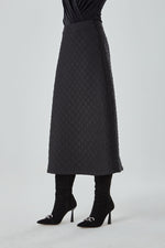 Black Quilted Skirt
