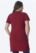 Angelino Neck Detailed Combed Cotton Tunic