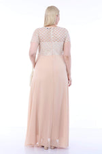 Plus Size Evening Dress KL831 Ecru
