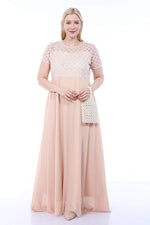 Plus Size Evening Dress KL831 Ecru
