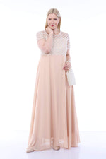 Plus Size Evening Dress KL831 Ecru