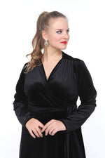 Large Size Long Velvet Dress NV3003
