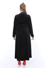 Large Size Long Velvet Dress NV3003