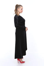 Large Size Long Velvet Dress NV3003