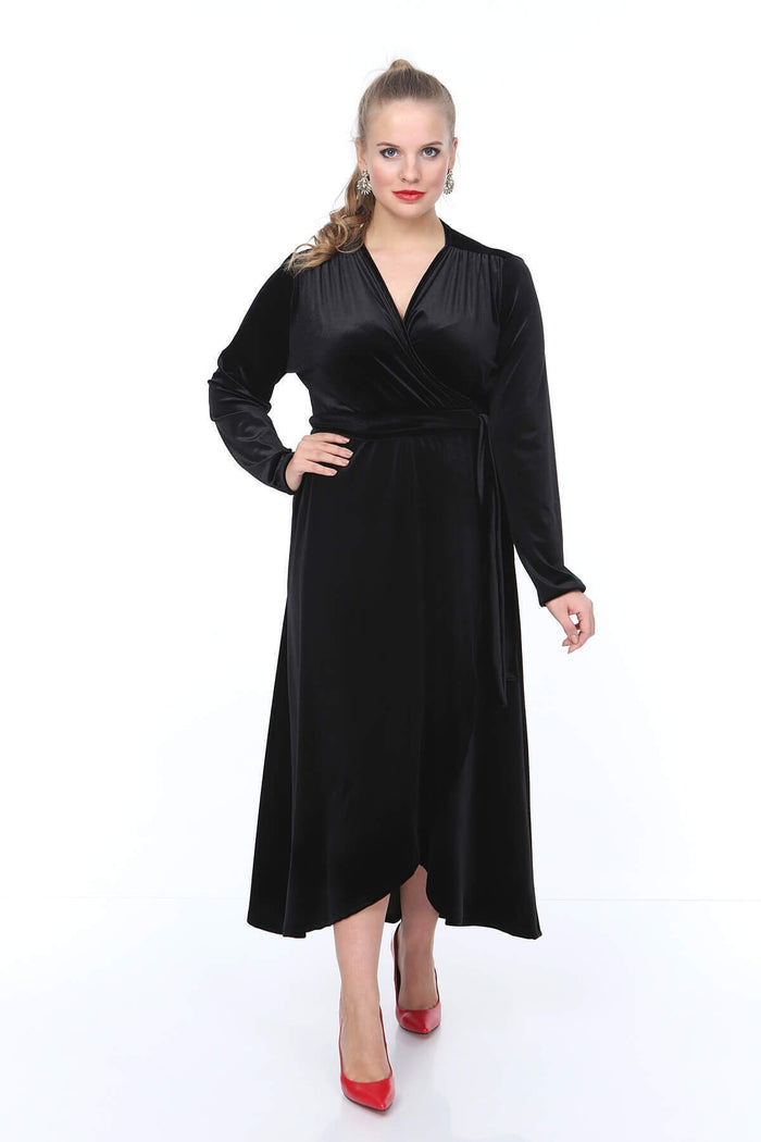 Large Size Long Velvet Dress NV3003