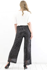 Large Size Zara Sequined Evening Trousers KL94Z Black