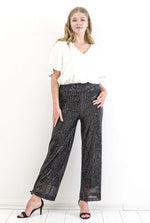 Large Size Zara Sequined Evening Trousers KL94Z Black