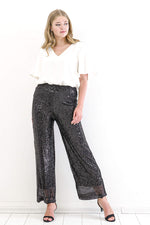 Large Size Zara Sequined Evening Trousers KL94Z Black