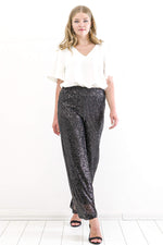 Large Size Zara Sequined Evening Trousers KL94Z Black