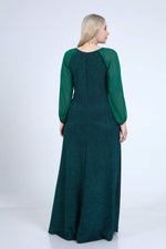 Large Plus Size Sleeves Chiffon Long Fukuro Evening Dress 91-59s