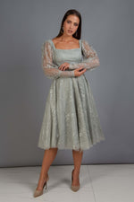Angelino Çağla Lace Square Collar Engagement Dress