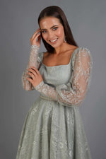 Angelino Çağla Lace Square Collar Engagement Dress
