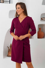 Angelino Pins Crepe Half Sleeve Large Size Dress Dress