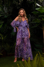 Angelino Lila Impirme Hanger Long Evening Dress