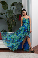 Angelino Saks Impirme Long Evening Dress with Slip Hanger