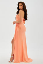 Baby Mouth Chiffon One Shoulder Slit Long Evening Dress