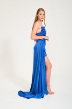 Angelino Saks Slip Satin Evening Evening Cat Ears Dress