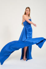 Angelino Saks Slip Satin Evening Evening Cat Ears Dress