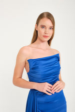 Angelino Saks Slip Satin Evening Evening Cat Ears Dress