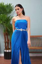 Angelino Saks Plisoley Strapless Slip Long Evening Dress