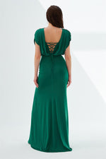 Emerald Sandy Long Slit Evening Dress