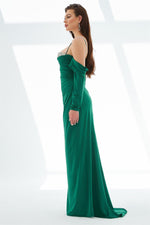 Emerald Sandy Strapless Long Evening Dress