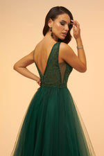 Angelino Emerald Tulle Low-Rise Midi Dress