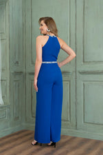 Angelino Saks collar waist stone jumpsuit