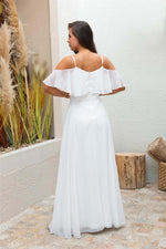 Angelino Ecru Hanger Long Wedding Dress and Outdoor Shooting Dress