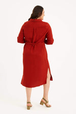 Angelino Pocket Belted Jacquard Dress