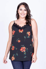 Angelino Floral Rope Strap Lace Blouse