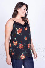 Angelino Floral Rope Strap Lace Blouse