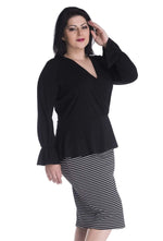 Angelino Striped Knitted Skirt