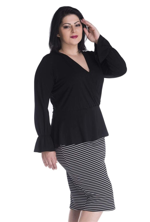 Angelino Striped Knitted Skirt