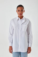 Collar Detailed White Shirt Tunic