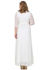 Complete Guipure Plus Size Long Dress KL26001