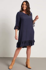 Angelino Lace Detailed V Neck Dress