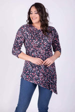 Angelino Patterned Asymmetric Tunic
