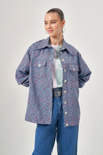 Patterned Springs Detailed Blue Jacket