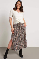 Angelino Knot Detail Combed Cotton Crop Blouse