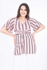 Angelino Knot Detailed Cape Sleeve Blouse