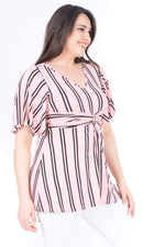 Angelino Knot Detailed Cape Sleeve Blouse
