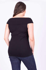 Angelino Knotted Karmen Neck T-Shirt