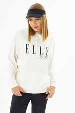 Angelino Sport Black Printed Pocket Woman Hooded Sweatshirt