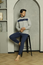 Men's Pajama Set Two Yarn Arm Trotted Cotton Seasonal M70142276