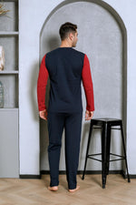 Men's pajama set two yarns in front of the robe cotton seasonal M70162281