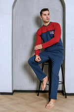 Men's pajama set two yarns in front of the robe cotton seasonal M70162281