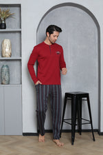 Men's Pajama Set Interlok Six drawn cotton seasonal M70102272