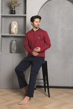 Men's Pajama Set Interlok Shoulder Intermediate Cotton Cotton Seasonal M70042266
